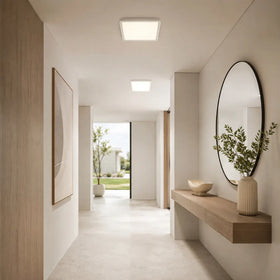 Lunos 30Cm 24W 3Cct Square LED Oyster Dimmable Ceiling Light — lifestyle