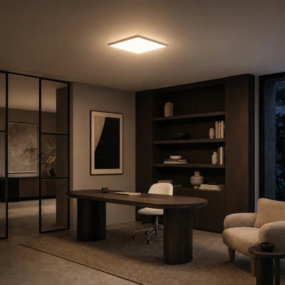 Lunos 40Cm 30W 3Cct Square LED Oyster Dimmable Ceiling Light — lifestyle