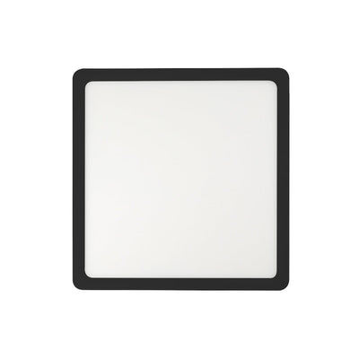 Lunos 23Cm 18W 3Cct Square LED Oyster Dimmable Ceiling Light — Black