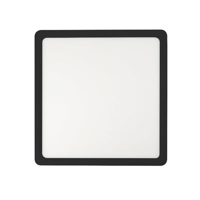 Lunos 30Cm 24W 3Cct Square LED Oyster Dimmable Ceiling Light — Black
