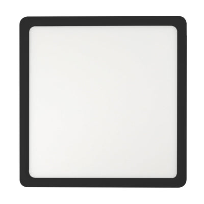 Lunos 40Cm 30W 3Cct Square LED Oyster Dimmable Ceiling Light — Black