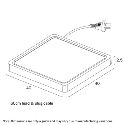 Lunos 40Cm 30W 3Cct Square LED Oyster Dimmable Ceiling Light
