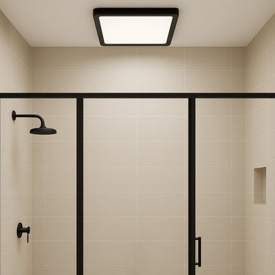Lunos 40Cm 30W 3Cct Square LED Oyster Dimmable Ceiling Light — lifestyle