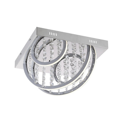 Luxia 38Cm Pendant Light Square — Chrome