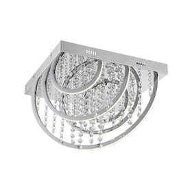 Luxia 45Cm Pendant Light Square — Chrome