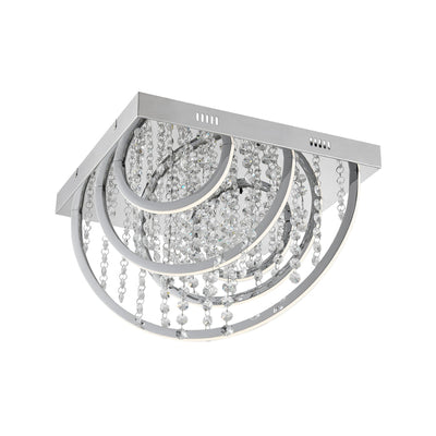 Luxia 45Cm Pendant Light Square — Chrome