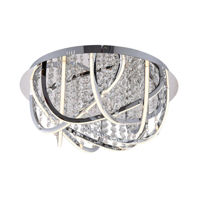 Luxia 55Cm Pendant Light Round — Chrome