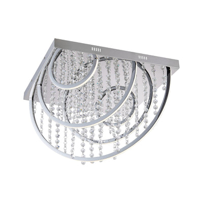 Luxia 55Cm Pendant Light Square — Chrome