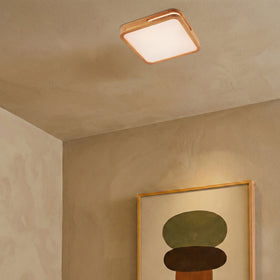 Lyric 30Cm 12W 3Cct Square LED Oyster Step Dimmable Ceiling Light — lifestyle