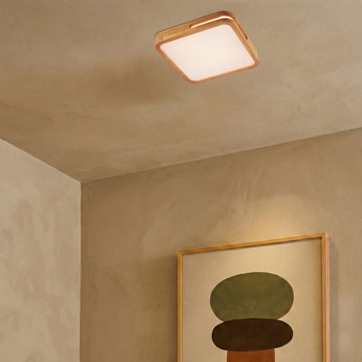 Lyric 30Cm 12W 3Cct Square LED Oyster Step Dimmable Ceiling Light — lifestyle