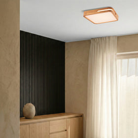 Lyric 40Cm 24W 3Cct Square LED Oyster Step Dimmable Ceiling Light — lifestyle