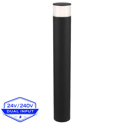 Malabo 24V 240V Exterior LED Bollard Light — Black