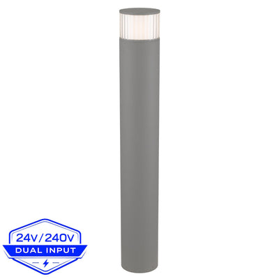 Malabo 24V 240V Exterior LED Bollard Light — Grey