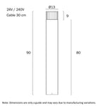 Malabo 24V 240V Exterior LED Bollard Light