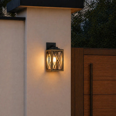 Mallory Outdoor Wall Light Small, Large in Black Sand / — lifestyle