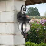 Mamo Outdoor Wall Light Large in Black or White — lifestyle