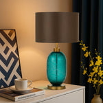 Manolo Tale Lamps 1Lt in Teal & Brown — lifestyle