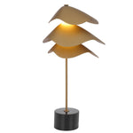 Mapel LED Table Lamp — Antique Brass| Black