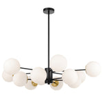 Marsten 12 Light Pendant Antique Gold & Black