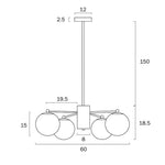 Marsten 5Lt Pendant Light