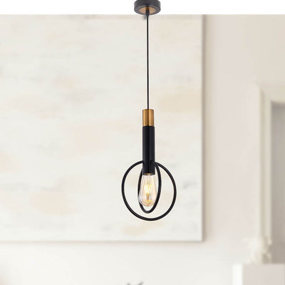 Marvin 1 Light Pendant Light Black / Gold — lifestyle