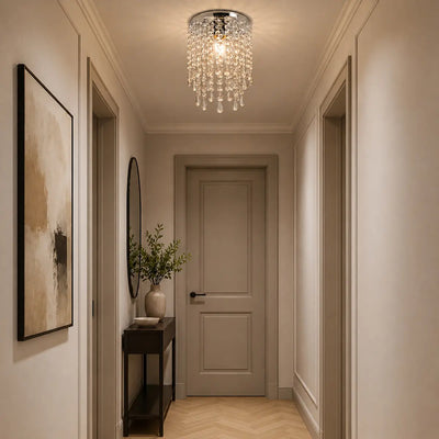 May Batten Fix in Chrome W / Clear Acrylic Beads — lifestyle