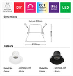 Cruz 8W LED CCT Anti-Glare Deep Recessed Downlight