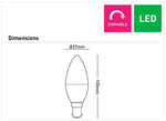 Candle 5700K B15 LED Globe