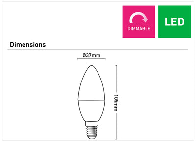 Candle 5700K E14 LED Globe
