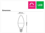 Candle 3000K E14 LED Globe