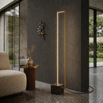 Modric LED Floor Lamp in Black/Gold or Grey — lifestyle