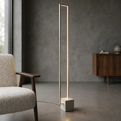 Modric LED Floor Lamp in Black/Gold or Grey — lifestyle