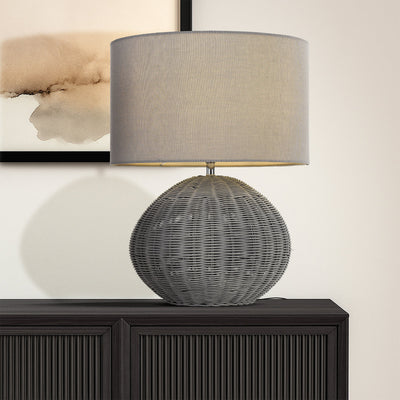 Mohan Table Lamp 1Lt in Grey or Sand