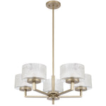 Moreno Pendant Light 5Lt in Antique Gold, Antique Silve