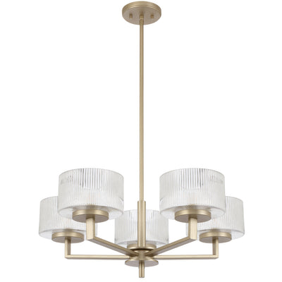 Moreno Pendant Light 5Lt in Antique Gold, Antique Silve
