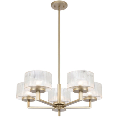 Moreno Pendant Light 5Lt in Antique Gold, Antique Silve