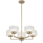 Moreno Pendant Light 5Lt in Antique Gold, Antique Silve