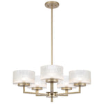 Moreno Pendant Light 5Lt in Antique Gold, Antique Silve