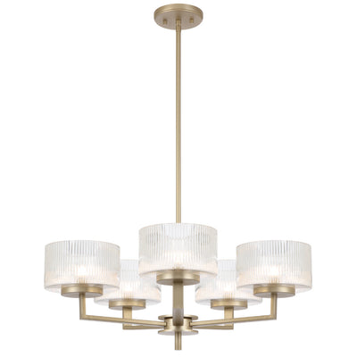 Moreno Pendant Light 5Lt in Antique Gold, Antique Silve