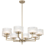 Moreno Pendant Light 8Lt in Antique Gold, Antique Silve