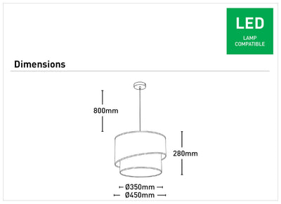 Garcelle 1Lt Pendant Light