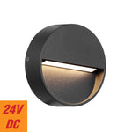Musan Round LED Step Wall Light — Black