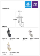 TILBURY Sensor Coach Wall Light