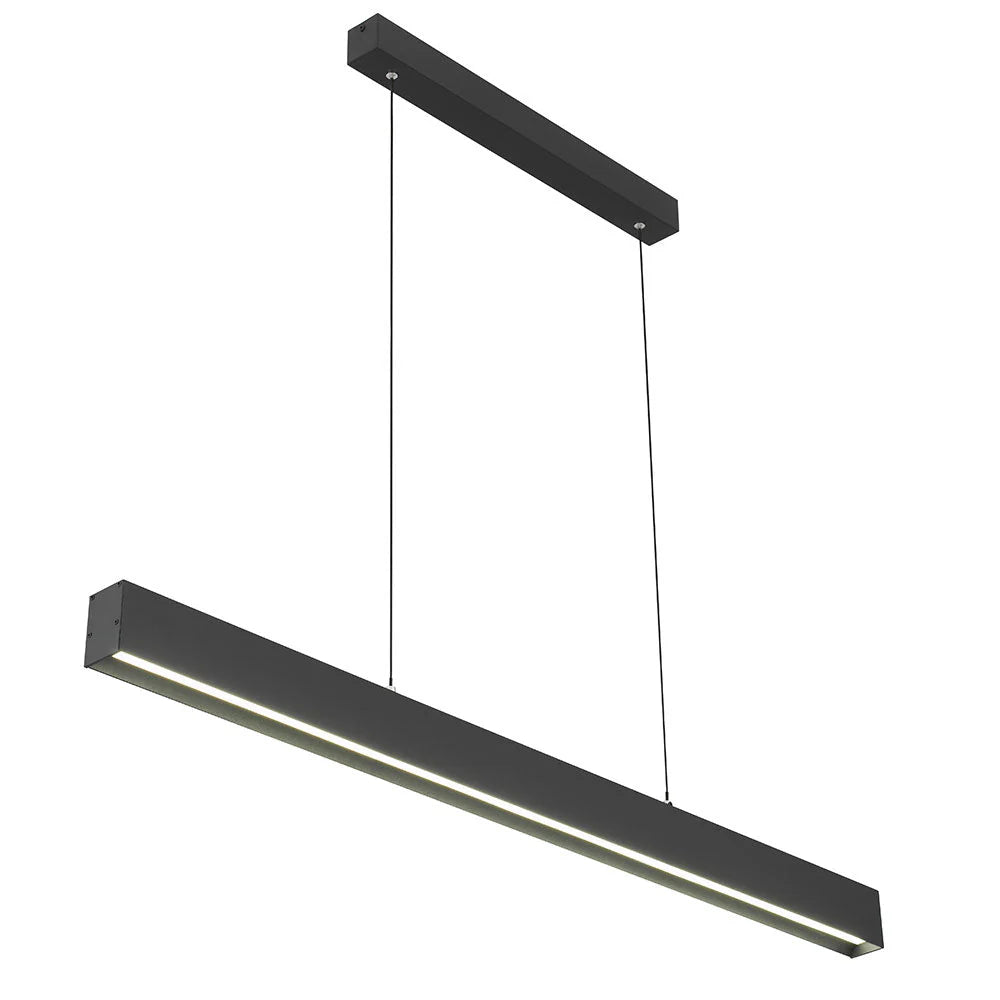 Navaro2 LED Pendant Light 40W TRI Colour Black & Opal