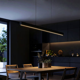 Navaro2 LED Pendant Light 40W TRI Colour Black & Opal — lifestyle