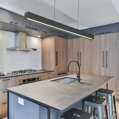 Navaro2 LED Pendant Light 40W TRI Colour Black & Opal