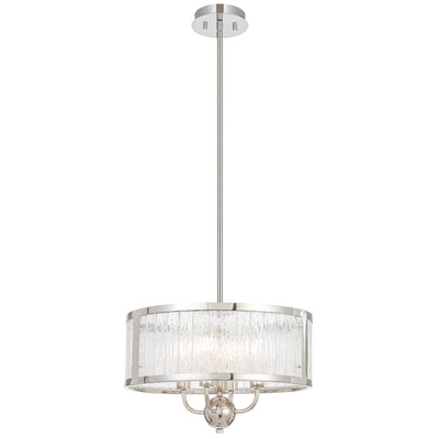 Norel 4 Pendant Light — Nickel| Clear