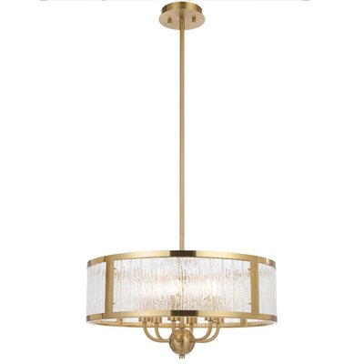 Norel 6 Pendant Light — Antique Gold| Clear