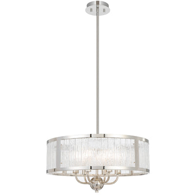 Norel 6 Pendant Light — Nickel| Clear