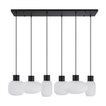 Nori Pendant Light 6 Lt in Black /Opal Matt